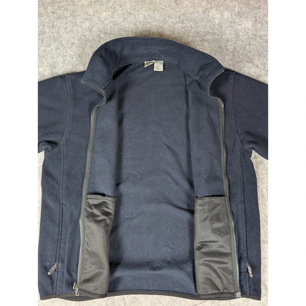 The North Face Mens Navy Blue Full Zip Fleece Jacket Mock Neck XL